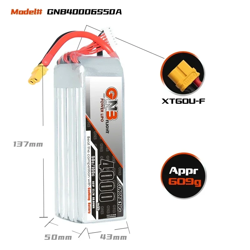 GAONENG GNB 4000mAh 6S 50C 100 - Drone Battery 4S reseña y precio