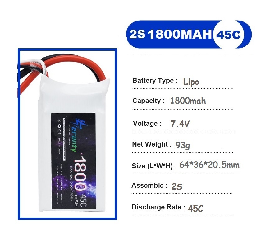TERANTY 2S 3S 4S 6S Lipo bater - Drone Battery 4S reseña y precio