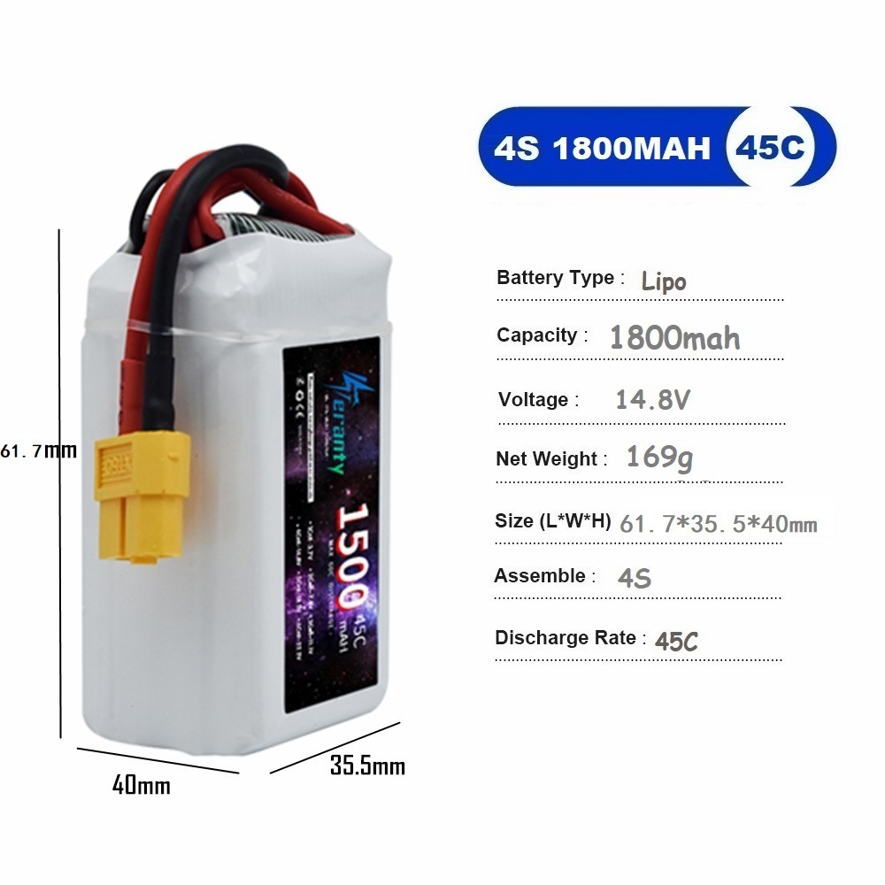 TERANTY 2S 3S 4S 6S Lipo bater - Drone Battery 4S reseña y precio